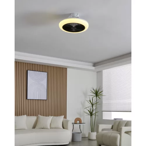 EGLO, 35139, KOSTRENA, lamp with fan, 2700 K - 6500 K, LED, 3x8.5W, dimmable, white