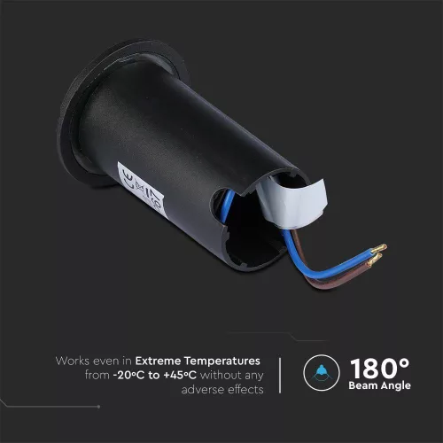 VT-1161 1W Led Underground Light 3000K Black