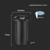 VT-1171 1W Led Underground Light 6400K Black
