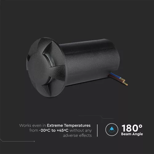 VT-1171 1W Led Underground Light 6400K Black