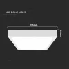 VT-8618 18W Led Dome Light 6500K Square White Frame Ip44