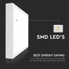 VT-8618 18W Led Dome Light 6500K Square White Frame Ip44