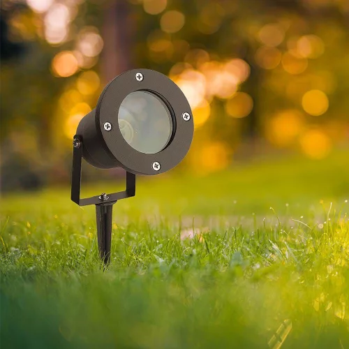 VT-7701 Gu10 Garden Spike Fitting Aluminum Body Black Ip65