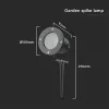 VT-7701 Gu10 Garden Spike Fitting Aluminum Body Black Ip65