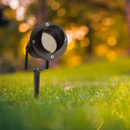 VT-7704 Gu10 Garden Spike Fitting Aluminum Body Black Ip65