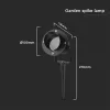 VT-7704 Gu10 Garden Spike Fitting Aluminum Body Black Ip65