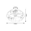 Rábalux , 71043 , Cadmus , Ceiling lights , black , IP20 , E27