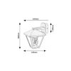 Rábalux , 7147 , Paravento , Outdoor wall lights , black , IP44 , E27
