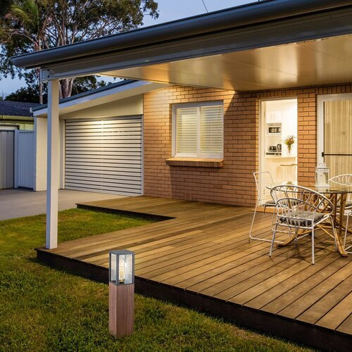 Rábalux , 7196 , Wales , Outdoor floor lamps , oak , IP44 , E27