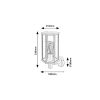 Rábalux , 7239 , Dubrovnik , Outdoor wall lights , matte black , IP44 , E27