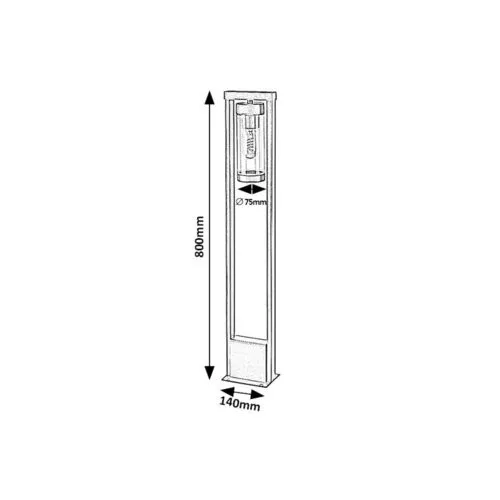 Rábalux , 7387 , Kolta , Outdoor floor lamps , matte black , IP44 , E27