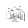 Rábalux , 71034 , Chadwick , Ceiling lights , black , IP20 , E27