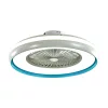 VT-5022 45W Fan With Ceiling Light & Rf Control Cct:3 In 1-Ac Motor-Blue Ring