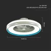 VT-5022 45W Fan With Ceiling Light & Rf Control Cct:3 In 1-Ac Motor-Blue Ring