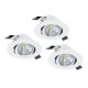 EGLO, 33391, SALICETO, recessed lamp, 4000 K, LED, 3X6W, Dimmable, IP20, transparent, white