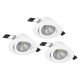 EGLO, 900745, SALICETO, recessed lamp, 2700 K, LED, 3X6W, Dimmable, IP20