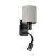 EGLO, 900701, PASTERI, wall lamp, E27, 1X40W, IP20, anthracite-brown