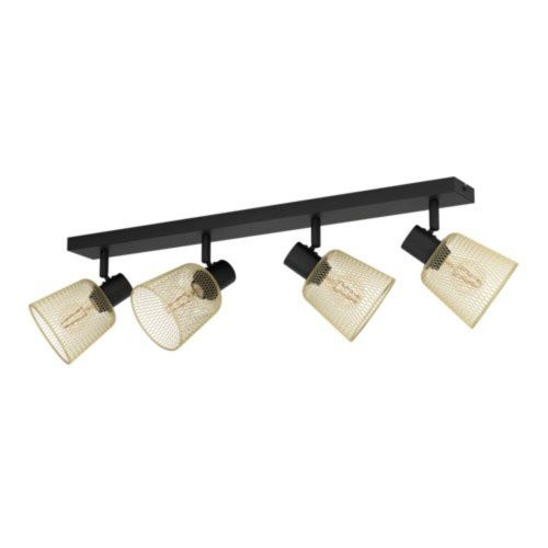 EGLO, 900695, COSLADA, spot light, E27, 4X40W, IP20, black, brass