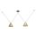EGLO, 900843, NARICES 1, pendant, E27, 2X40W, IP20, brushed brass, gold