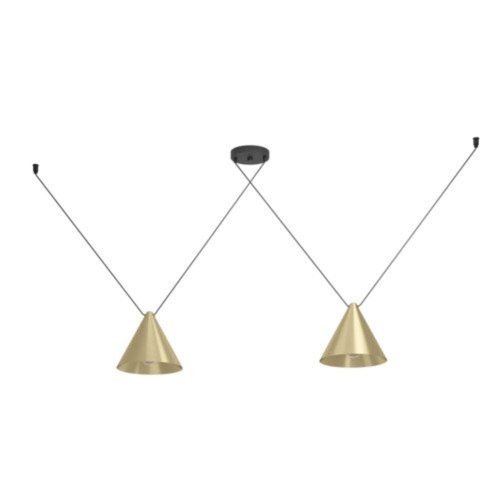 EGLO, 900843, NARICES 1, pendant, E27, 2X40W, IP20, brushed brass, gold