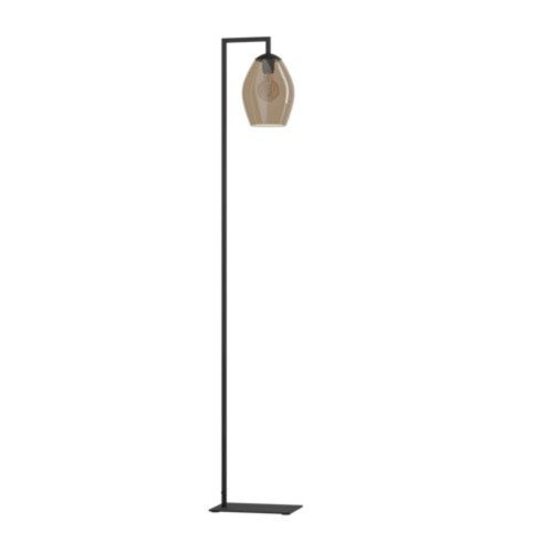 EGLO, 390255, ESTANYS 1, floor lamp, E27, 1X40W, brown-transparent.