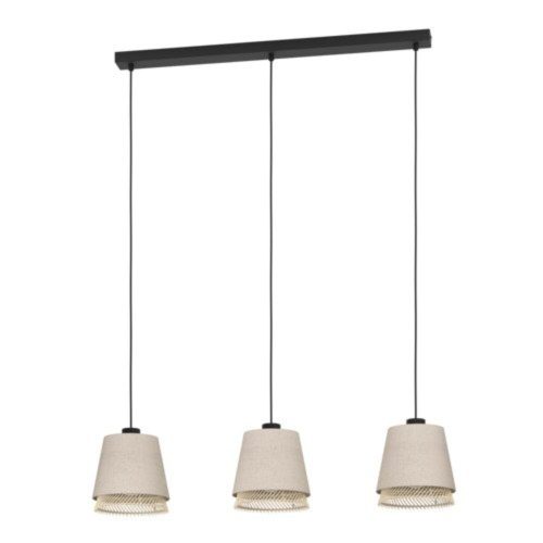 EGLO, 43976, TABLEY, pendant, E27, 3X40W, IP20, natural, brown