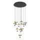 EGLO, 390339, DRACERA, pendant, 3000 K, LED, 10X2.3W, Dimmable, IP20, black, gold