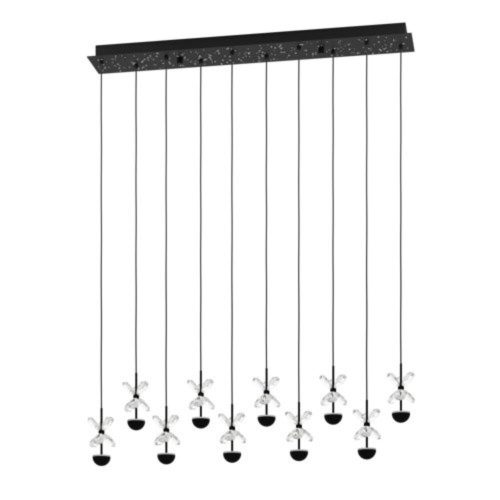 EGLO, 390278, PIANOPOLI 2, pendant light, 3000 K, LED, 10X2.3W, Dimmable, IP20, transparent