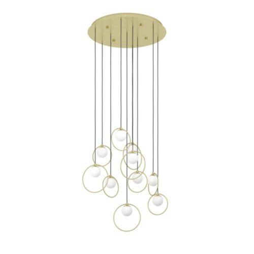 EGLO, 390345, PORTOCOLOM, pendant, 3000 K, LED, 10X3W, Dimmable, IP20, white