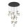 EGLO , 390341 , DRACERA , pendant , 3000 K , LED , 17X2.3W , Dimmable , IP20 , black , gold