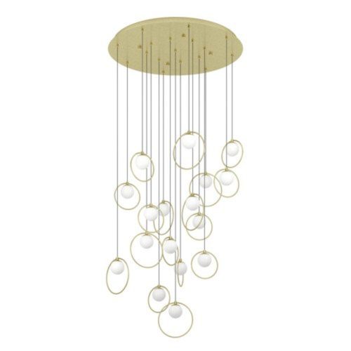 EGLO, 390346, PORTOCOLOM, pendant, 3000 K, LED, 17X3W, Dimmable, IP20, white