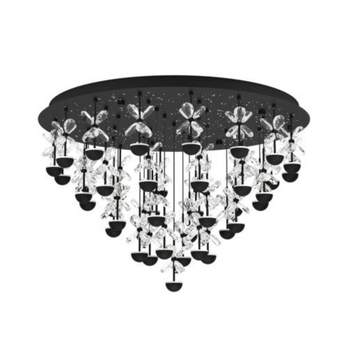 EGLO, 390276, PIANOPOLI 2, ceiling lamp, 3000 K, LED, 43X1.8W, Dimmable, IP20, transparent