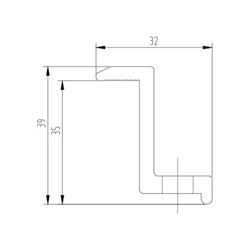 END CLAMP M8*25mm INNER BOLT+T-FIXTURE FOR SOLAR 35mm