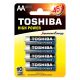 AA (LR6) 1.5 Volt 4 pieces High Power TOSHIBA