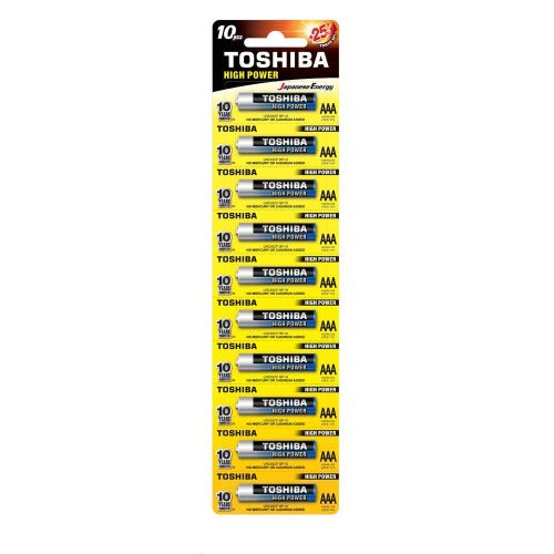 AA battery (LR03), 1.5 Volt, 1 piece, long-lasting, battery, High Power, TOSHIBA
