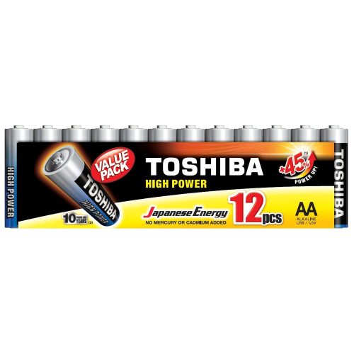 AA (LR6) 1.5 Volt 12 pieces High Power TOSHIBA