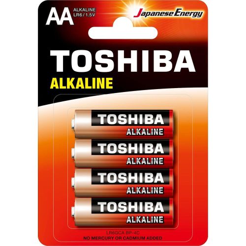 AA (LR6) 1.5 Volt 4 pieces Long-lasting Red Alkaline TOSHIBA