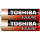 AA (LR6) 1.5 Volt 2 pieces Long-lasting Red Alkaline TOSHIBA