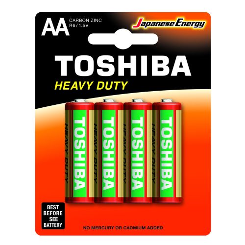 AA (LR6) 1.5 Volt 4 pieces , long-lasting , battery , Heavy Duty , TOSHIBA