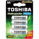 AA (LR6) 1.2 Volt 4 pieces 2000mAh High Power TOSHIBA
