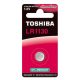 Button cell battery LR113, flat cell, 1.5 Volt, 1 piece, long-lasting, battery, mercury-free, TOSHIBA