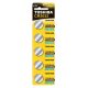 Button cell battery CR2032, flat cell, 3 Volt, 5 pieces, long-lasting, battery, mercury-free, TOSHIBA