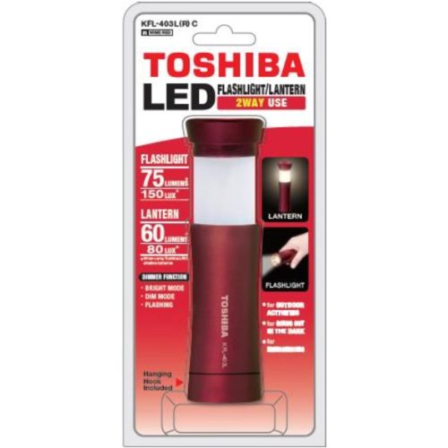 LED flashlight, flashlight, adjustable light, 75 lm, multi-function, 1 piece, green, TOSHIBA