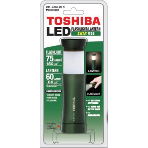 LED flashlight, flashlight, adjustable light, multi-function, 1 piece, red, TOSHIBA