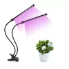 Plant growing LED lamp, 2 arms, 8 Watt, USB, pinchable, dimmable, timeable, IP44