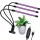 Plant growing LED lamp, 3 arms, 12 Watt, USB, pinchable, dimmable, timeable, IP44