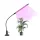Plant growing LED lamp, 1 arm, 7 Watt, USB, pinchable, dimmable, timeable, IP44