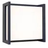 QUBO SQUARE OUTDOOR WALL 2 LIGHT DARK GREY(4000K)