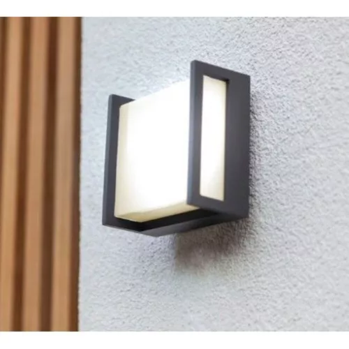 QUBO SQUARE OUTDOOR WALL 2 LIGHT DARK GREY(4000K)