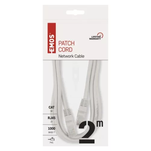 EMOS Patch cable CAT5E UTP PVC 2m